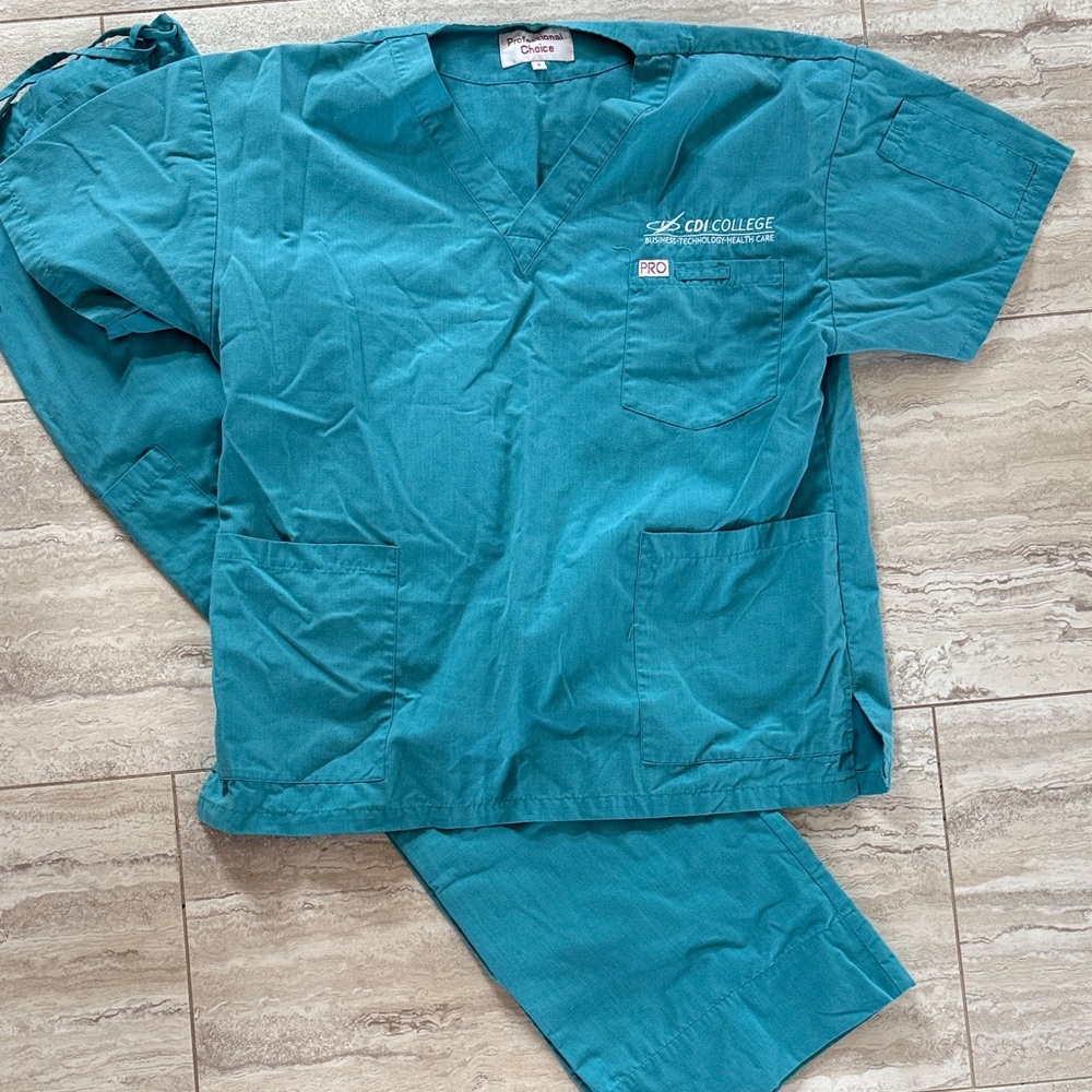 Teal Scrub Set with Logo
